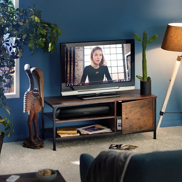 tectake TV-bänk Durban Mörkbrun
