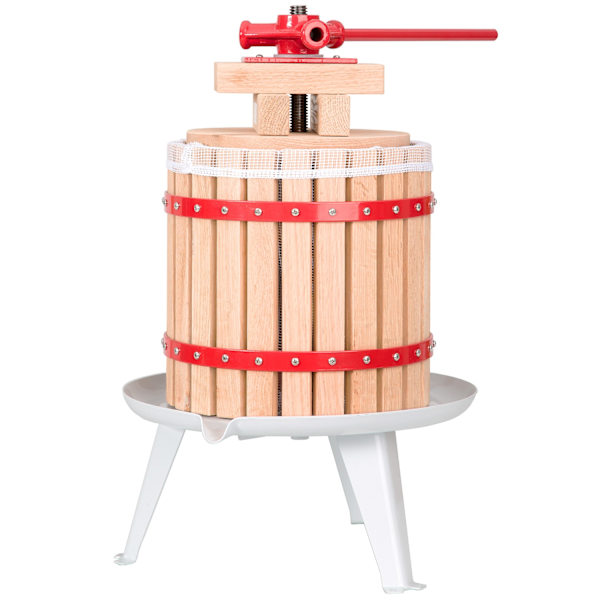 tectake Mekanisk fruktpress juicepress - 12 L Röd