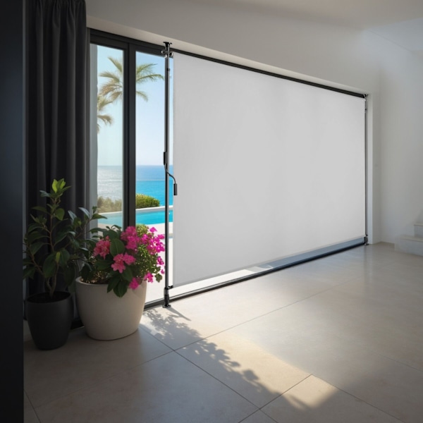 Markis Taija med handvev - 200 x 310 cm, ljusgrå Ljusgrå