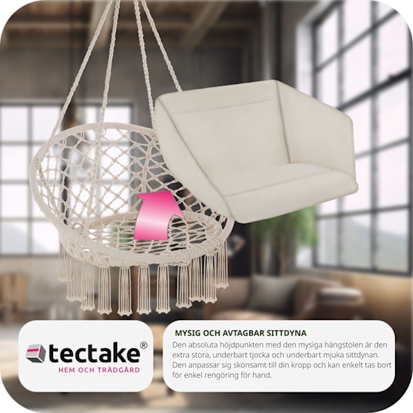 tectake Hängstol Grazia Beige