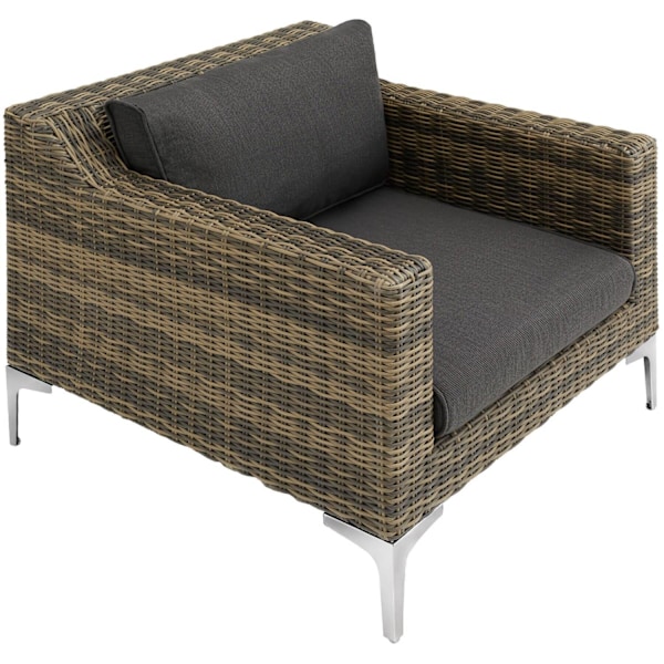 tectake Modulärt loungeset Villanova Aluminium Set 3 2-sits grå