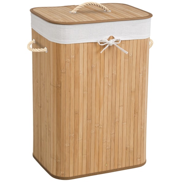 tectake Tvättkorg med tvättsäck - 72 L Beige