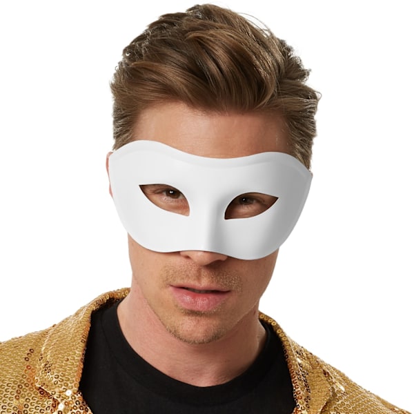 tectake Venetiansk mask, enfärgad ögonmask för maskerad Vit