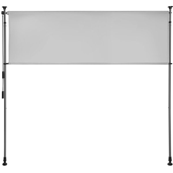 Markis Taija med handvev - 150 x 310 cm, ljusgrå Ljusgrå
