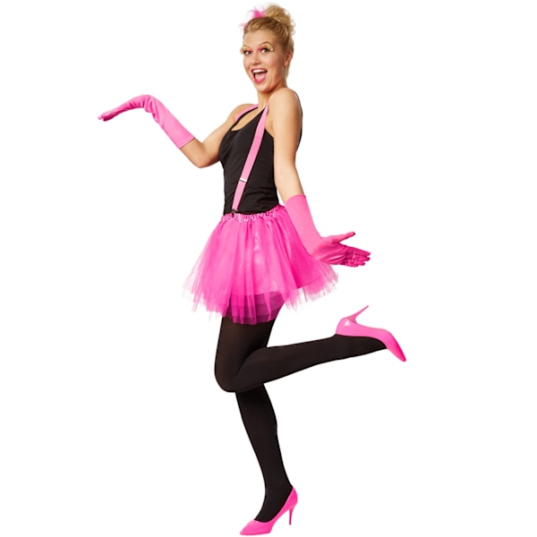 tectake Ballerina-tyllkjol med hängslen pink Pink S/M