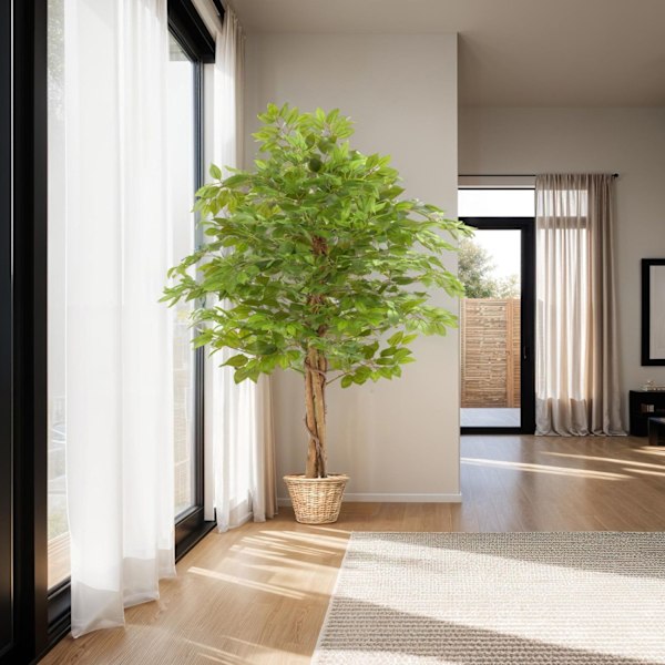 tectake Konstgjort fikusträd Fida, naturtrogen textur - 160 cm Grön