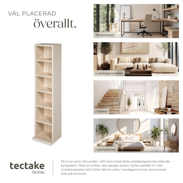 tectake CD-hylla för 102 CD-skivor Bok
