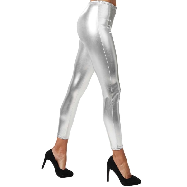 tectake Metallic-leggings silver Silver XL