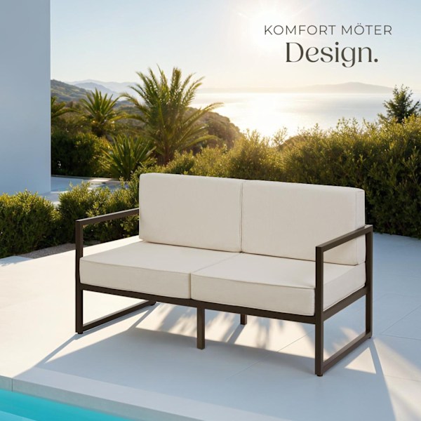 tectake 2-sits loungesoffa Comosa Beige