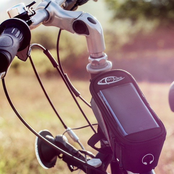 tectake Cykelväska för smartphones - 18 x 8,5 x 8,5 cm Svart