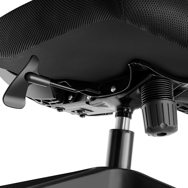 tectake Kontorsstol Phoibe, ergonomisk med justerbart nackstöd Svart