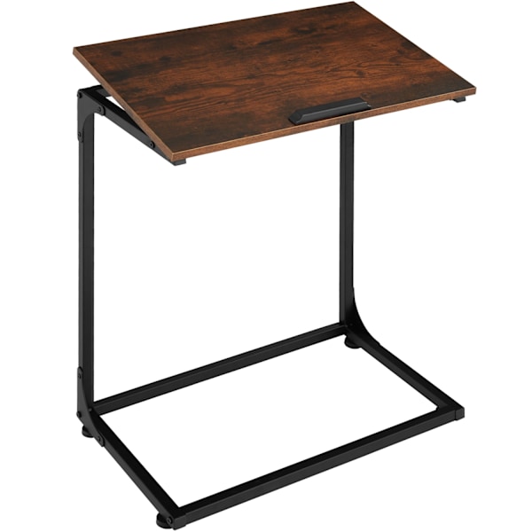 tectake Sidobord med tippbar skiva Ruston 55x35x66,5cm Mörkbrun