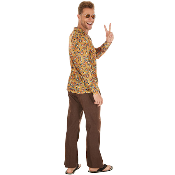 tectake Maskeraddräkt Herr Hippie John Brown XL