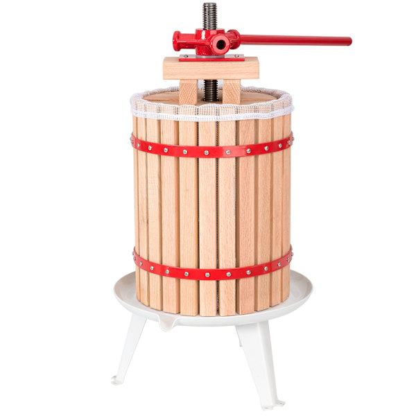 tectake Mekanisk fruktpress juicepress - 18 L Röd