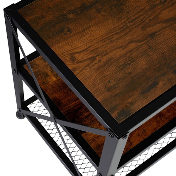 tectake TV-bänk - 141 cm Mörkbrun