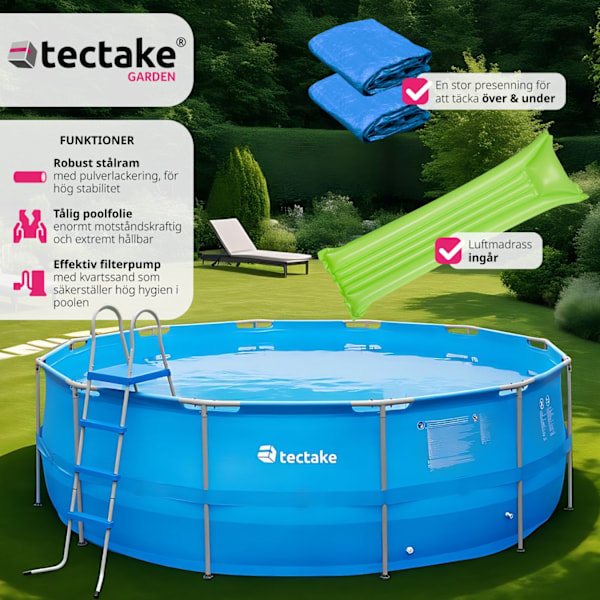 tectake Swimming Pool Merina Blå