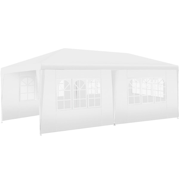 Paviljong Novara med 5 sidodelar 6x3m vattentät - vit Vit