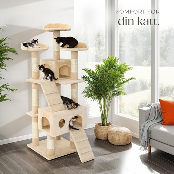 tectake Katt klösträd, klösmöbel Mogli Beige