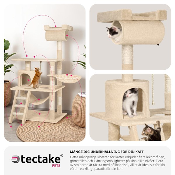 tectake Katt klösträd, klösmöbel Sabrina Beige