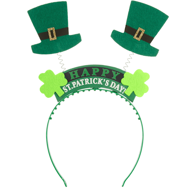tectake St. Patrick’s Day huvudbonad text med cylinderhattar Grön