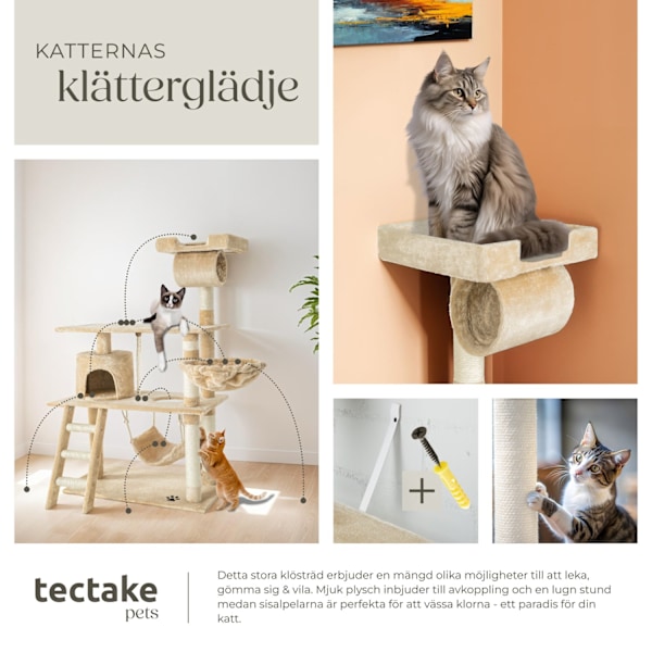 tectake Katt klösträd, Martin Beige
