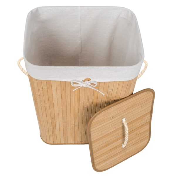 tectake Tvättkorg med tvättsäck - 72 L Beige