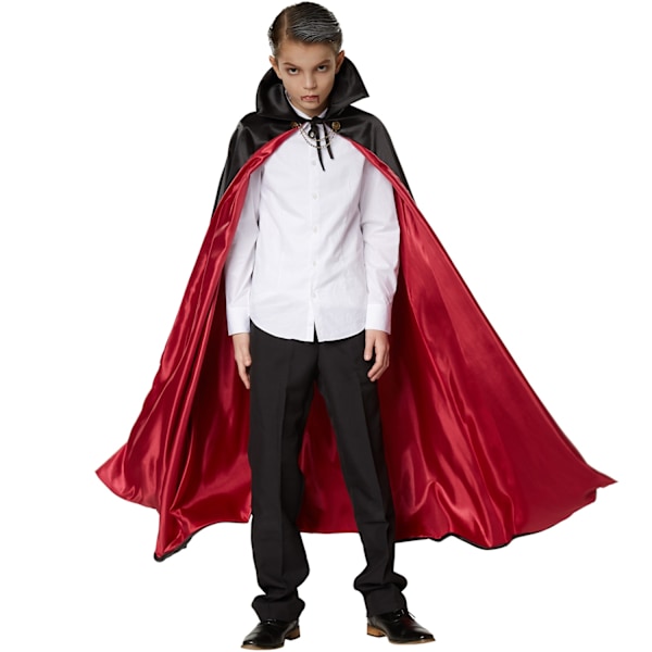 tectake Maskeraddräkt för barn Elegant vampyrcape - 116 cm Röd