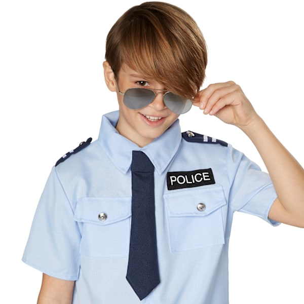 tectake Maskeraddräkt Pojke Polis Blue 164 (13-14y)