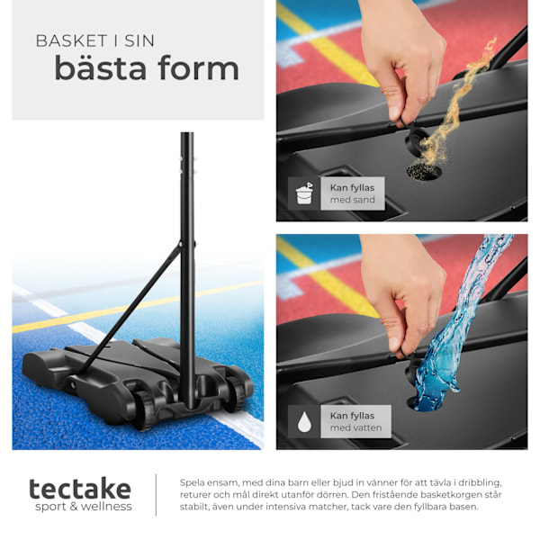 tectake Basketkorg Harlem Svart
