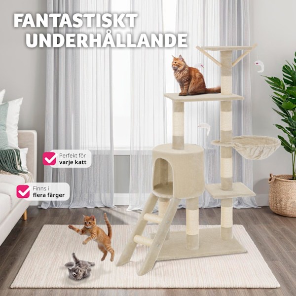 tectake Katt klösträd, klösmöbel Dominik Beige