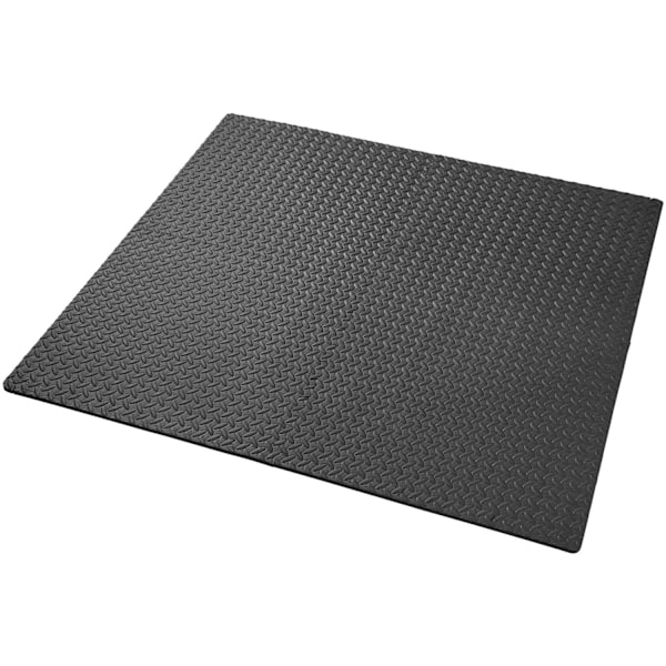 tectake Träningsmatta 12-pack Svart