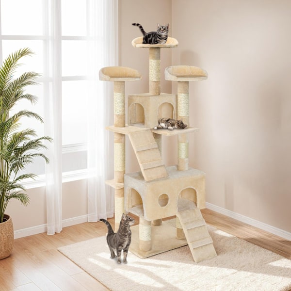 tectake Katt klösträd, klösmöbel Mogli Beige