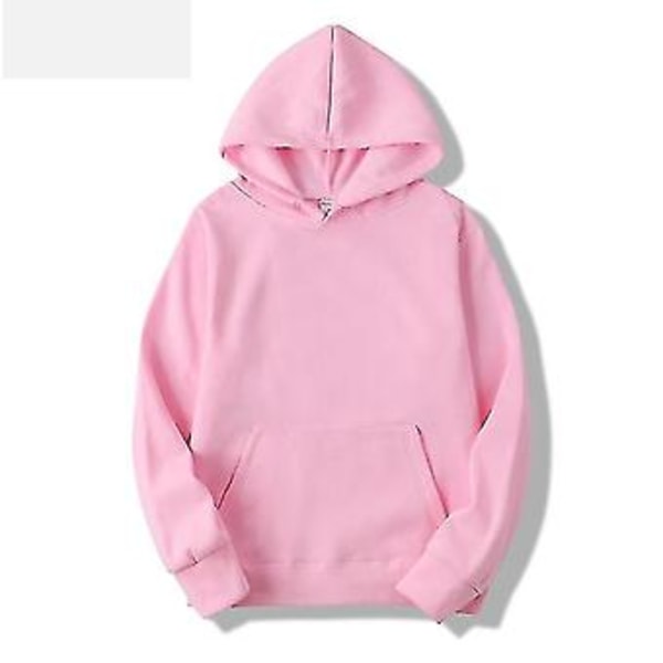 Hoodies Tröjor Herr Dam Mode Enfärgad Höst Vinter Fleece Hip Hop Hoodie Casual Toppar_cv (M rosa hoodie)