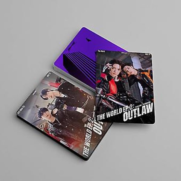 Kpop ATEEZ Fotocards 55 st Ateez Group Lomo Cards ATEEZ THE WORLD EP.2 : Outlaw Nya Album ATEEZ Postcards för Fans Present (A)