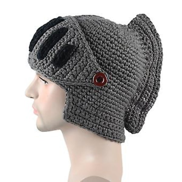 Aliexpress romersk riddare stickad mössa vinter gladiator mask mössa handgjord stickad herrhatt  Svart