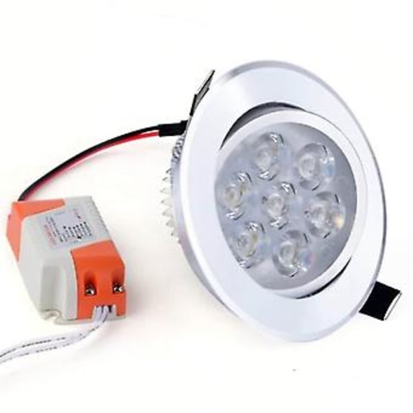 5 st 7 W LED-strålkastare LED-taklampa infälld downlight 7 LED-pärlor hög effekt LED dekorativ W varmvit