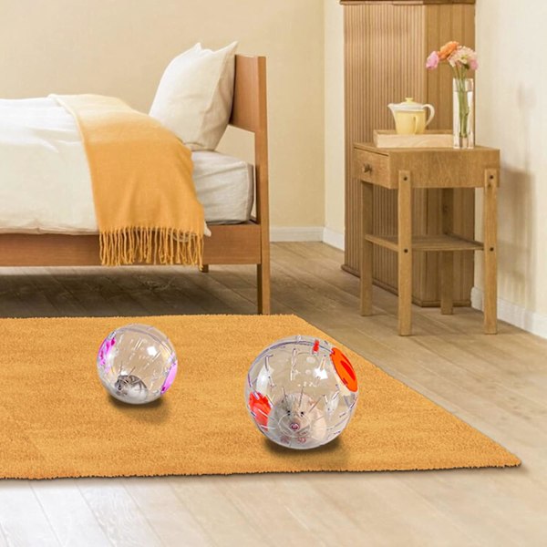 Hamster Gym Ball Set med 2 Hamster Gym Ball Plast Gerbil Leksak Boll*