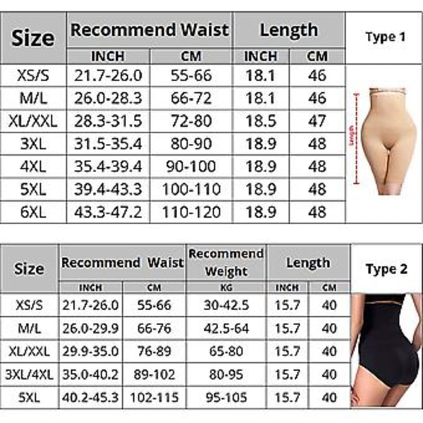 Shapewear för kvinnor, magkontrollshorts, högt midjeband, midjelång body shaper, formande dam Xxxl Grå