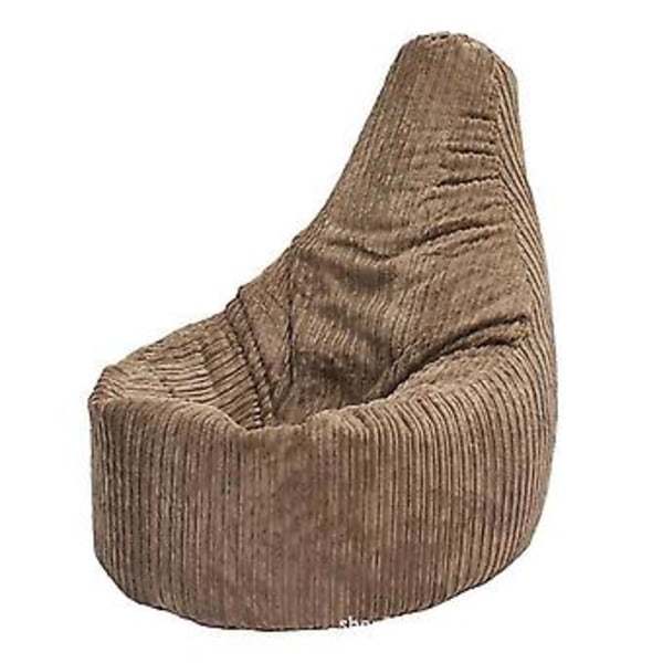 Jumbo Corduroy Gamer Sittpuff med Högt Ryggstöd Vuxen Gaming Sittpuff Sittpuff Bönor ( Khaki）