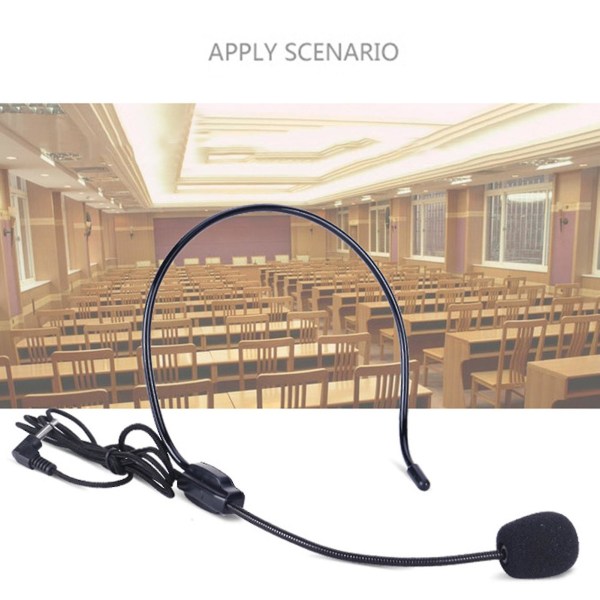Huvudmonterad mikrofon Universal hög känslighet Bärbar 3,5 mm-plugg Mini  Headset Konferens Trådbunden mikrofon för undervisning 3697 | Fyndiq