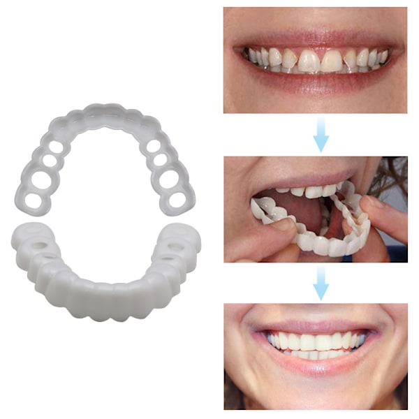 2 stycken instant fanerproteser Falsktänder Smile tandprotes