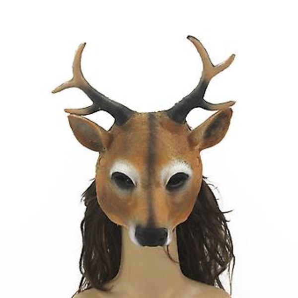 Plum Deer PU-skumhuvudbonad Läskig mask Vit