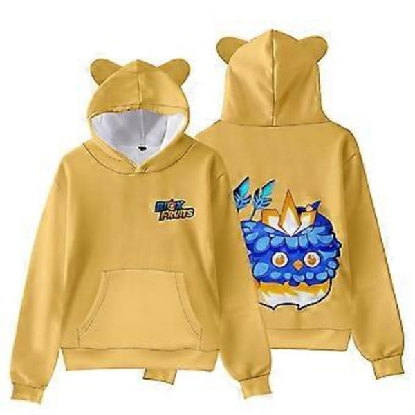 Roblox Game Blox Fruits Katthuvudtröja med Huva för Vuxna och Barn Tryckt Z (4XL)