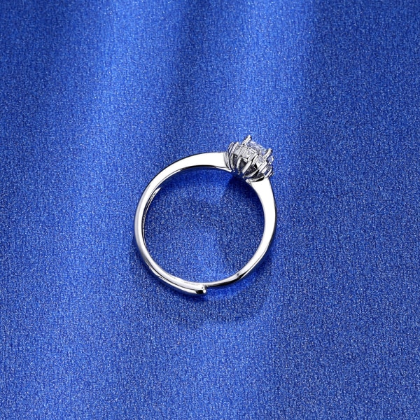 Spetsdesign Förlovningsring med diamanter Carat Ring 50 Poäng Liten Di