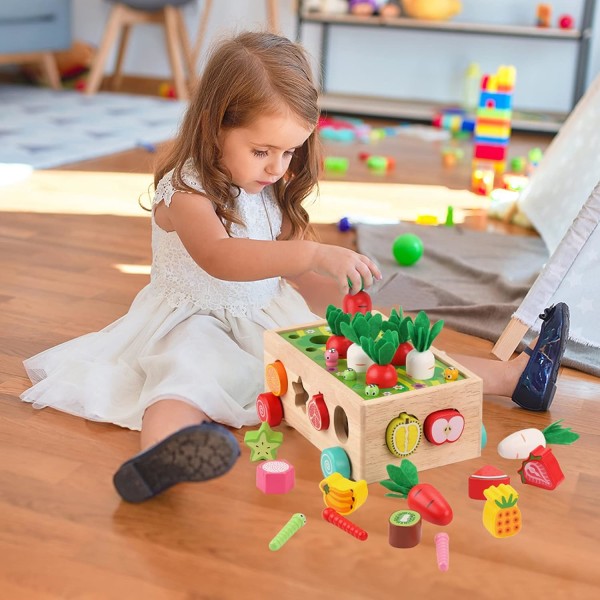 Montessori Träleksaker för Småbarn, Utbildande Leksaker för Babypojkar och Flickor A*