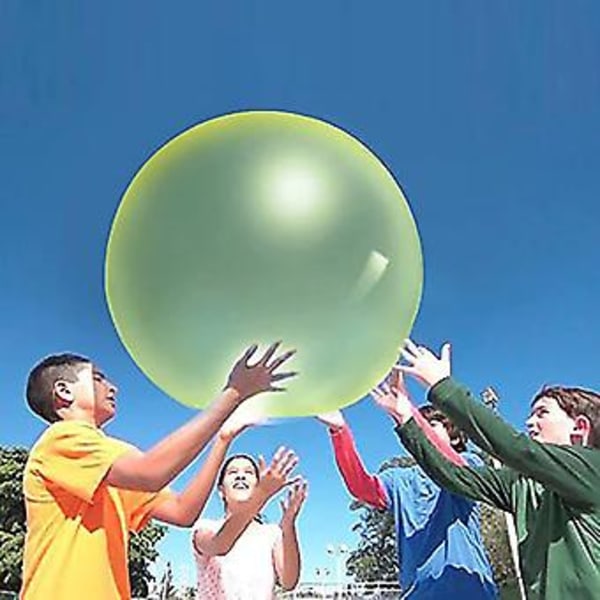 Bubbelboll leksak för vuxna barn, uppblåsbar vattenboll kul sommar strand trädgård boll mjuk gummiball utomhusspel present från Guanzai 120cm grön