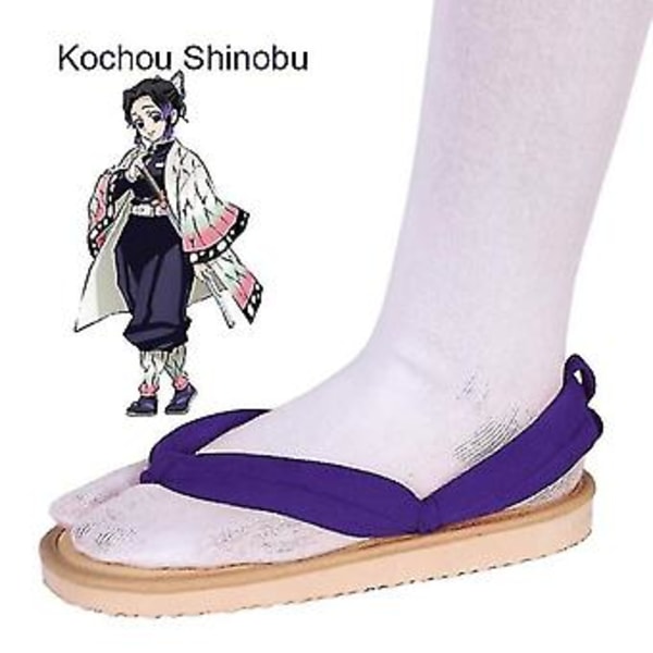 Heta Anime Demon Slayer Kimetsu No Yaiba Cosplay-tillbehör Kamado Nezuko Cosplay-träskor Kimono Flip-flops Geta Slippers Shoes 44 2