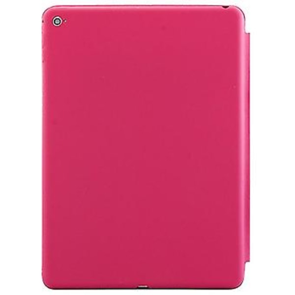 För Ipad Air 2  3-faldigt Naturligt Läderfodral  Magenta