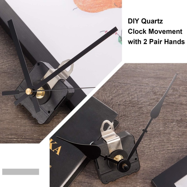 Quartz Clock Long Clock Movement DIY Clock Repair Kit (svart)