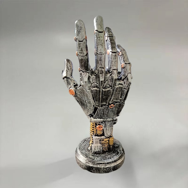 Cyberpunk robot resin hantverk prydnad, XBOX switch gamepad skrivbordsställ